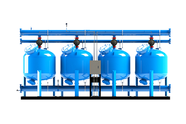 四罐并联全自动浅层沙过滤器